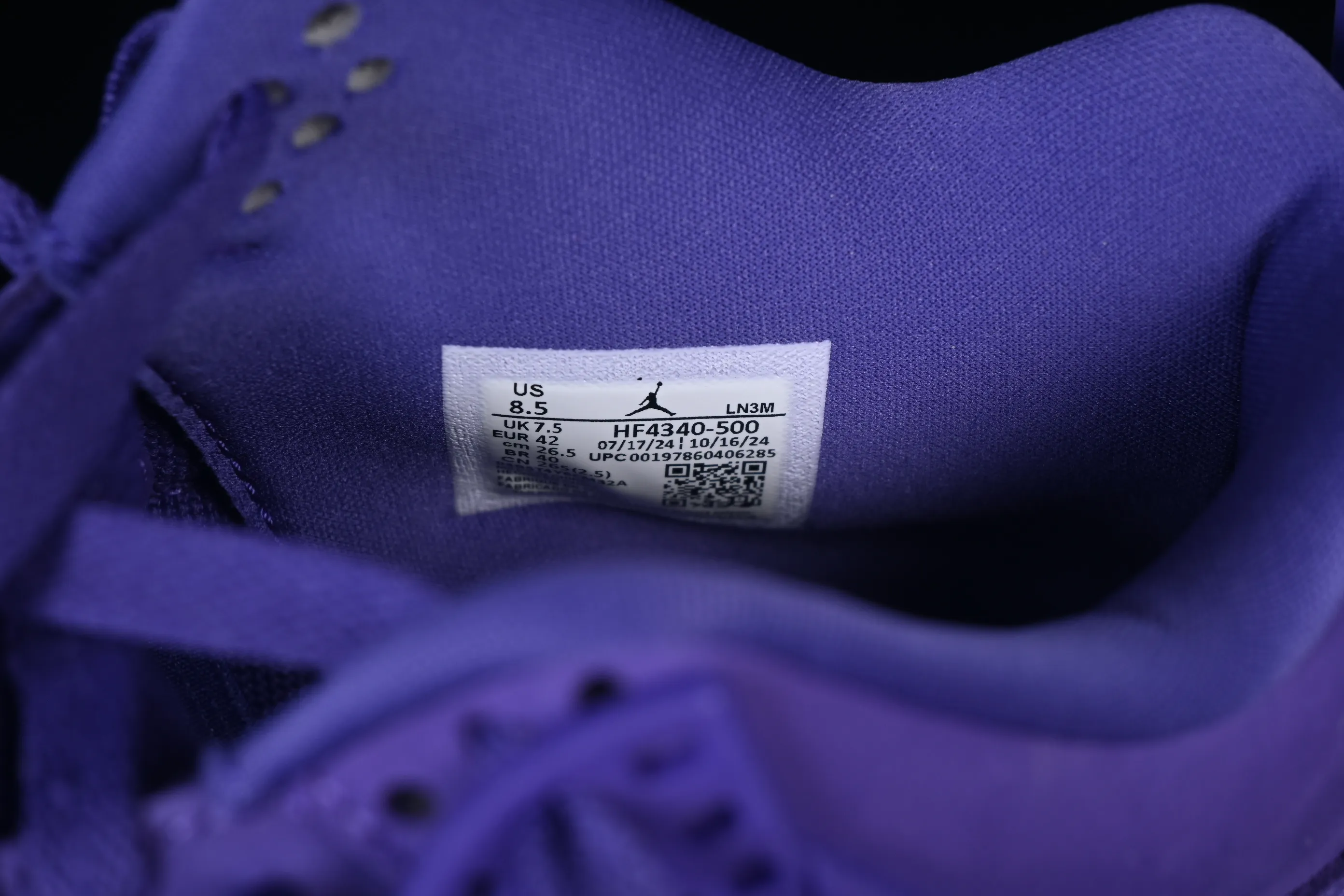 All categories Air Jordan Jordan series basketball shoes Air Jordan 4 GX foreign trade version Nigel Sylvester x Air Jordan 4 Retro "Purple" AJ4 Joe 4 joint blue brick HF4340-500